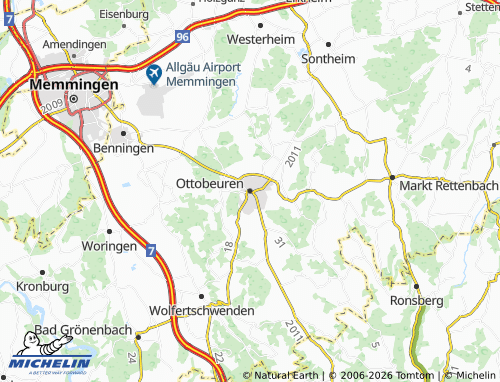 MICHELIN Ottobeuren map - ViaMichelin
