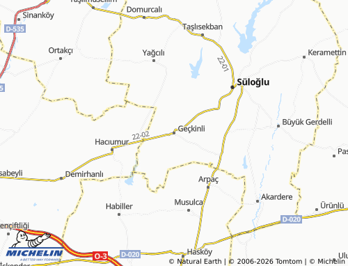 MICHELIN Geçkinli map - ViaMichelin