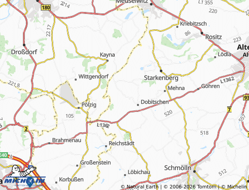 MICHELIN Oberkossa map - ViaMichelin