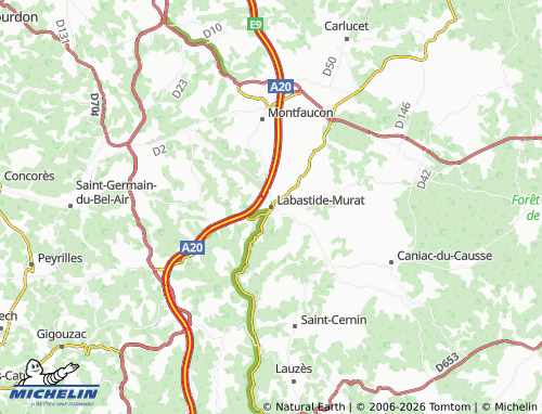 Mapa MICHELIN Labastide-Murat - ViaMichelin