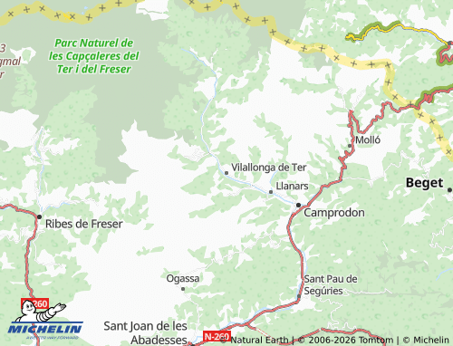 MICHELIN Vilallonga de Ter map - ViaMichelin