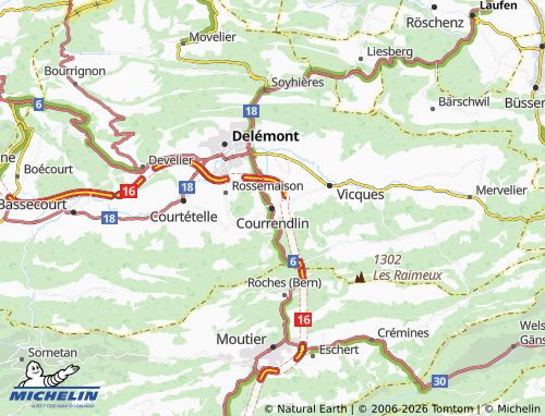 Mappa MICHELIN Courrendlin - ViaMichelin