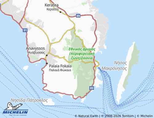Mapa MICHELIN Agios Konstantinos - ViaMichelin