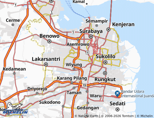 MICHELIN Putat Gede map - ViaMichelin