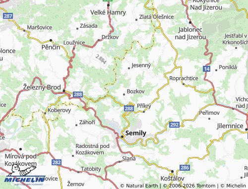 Mappa MICHELIN Bozkov - ViaMichelin
