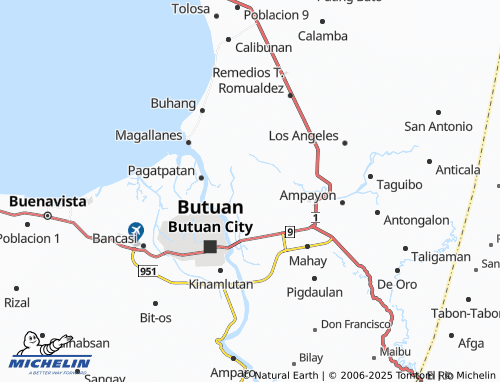 MICHELIN Banza map - ViaMichelin