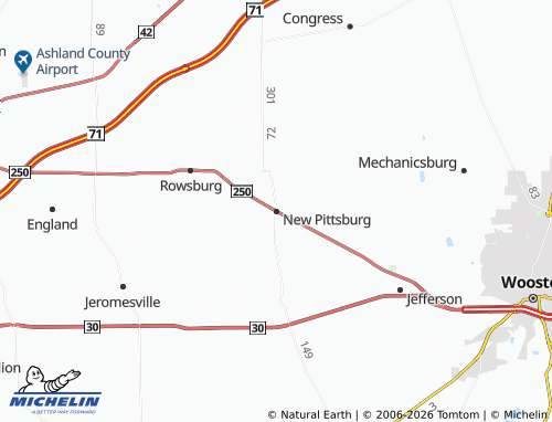 Mappa MICHELIN New Pittsburg - ViaMichelin