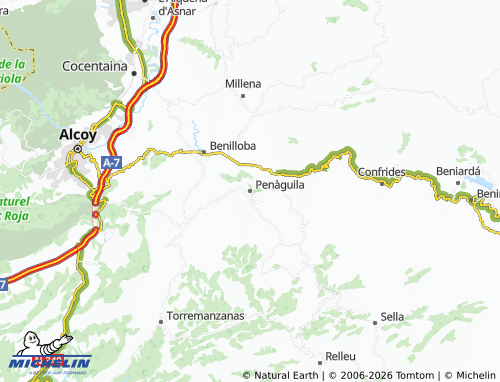 Mapa MICHELIN Penàguila - ViaMichelin