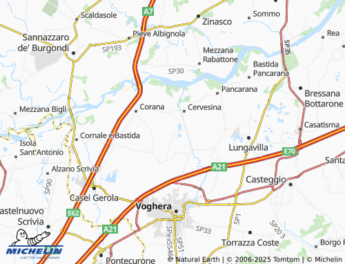 MICHELIN San Gaudenzio map - ViaMichelin