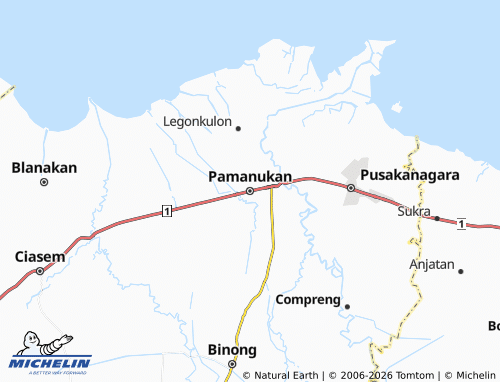 Carte MICHELIN Pamanukan - ViaMichelin