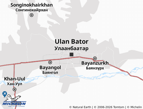 Carte MICHELIN Ulan Bator - ViaMichelin
