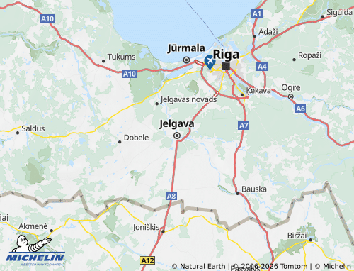 MICHELIN-Landkarte Jelgava - ViaMichelin