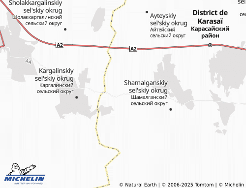 MICHELIN Pervomayskiy sel'skiy okrug map - ViaMichelin