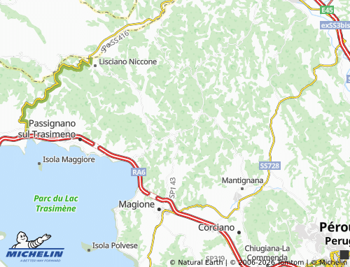 MICHELIN Castel Rigone map - ViaMichelin