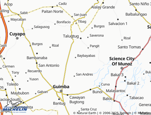 MICHELIN Baybayabas map - ViaMichelin