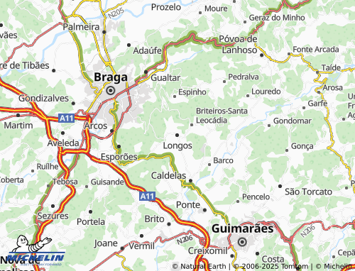 MICHELIN Longos map - ViaMichelin
