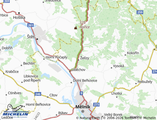 Mappa MICHELIN Želízy - ViaMichelin