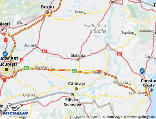 Kaart MICHELIN Ialomița - ViaMichelin