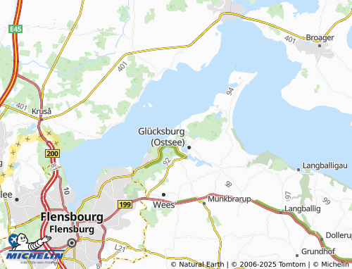 MICHELIN Sandwig map - ViaMichelin
