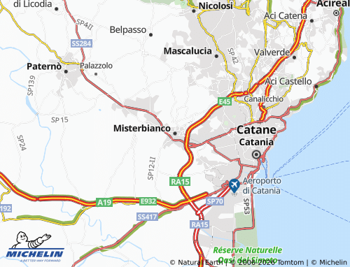 Mappa MICHELIN Misterbianco - ViaMichelin