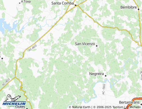 MICHELIN Landeira (Santo Estevo) map - ViaMichelin