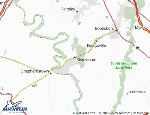 MICHELIN Sharpsburg map - ViaMichelin