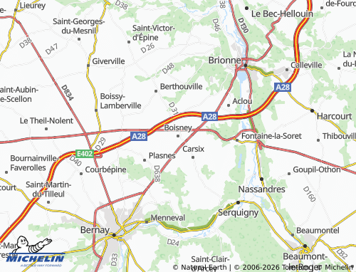 MICHELIN Boisney map - ViaMichelin