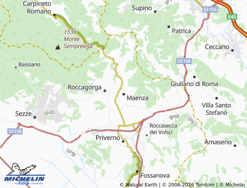 MICHELIN-Landkarte Maenza - ViaMichelin