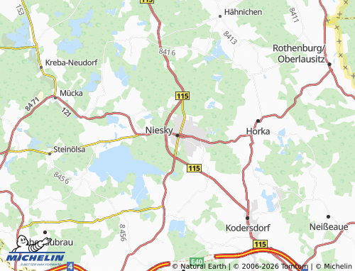 MICHELIN Niesky map - ViaMichelin