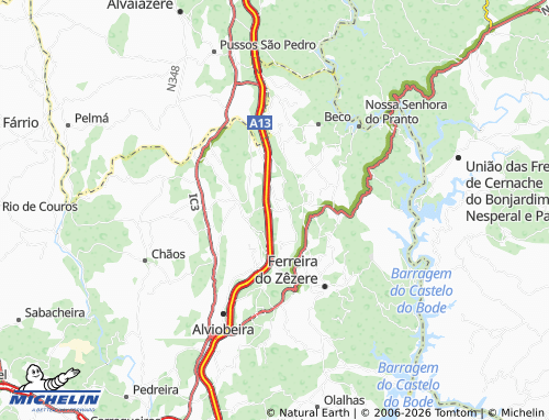 Mapa MICHELIN Ponte do Tabuado - ViaMichelin