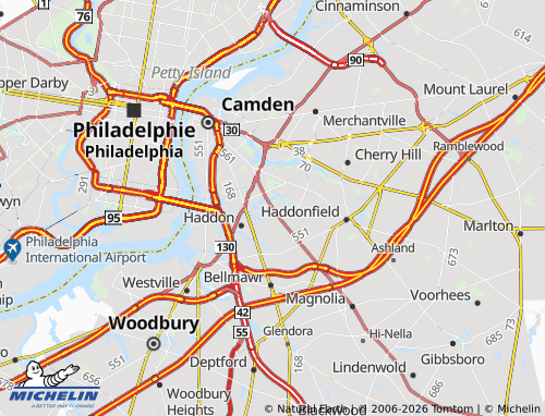 Mappa MICHELIN Oaklyn - ViaMichelin