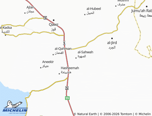 MICHELIN-Landkarte al-Sahwah - ViaMichelin