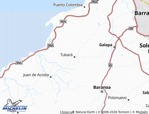 Carte MICHELIN Tubará - ViaMichelin