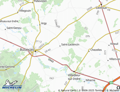 MICHELIN Saint-Lactencin map - ViaMichelin