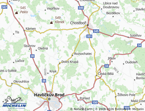 Mappa MICHELIN Rozsochatec - ViaMichelin