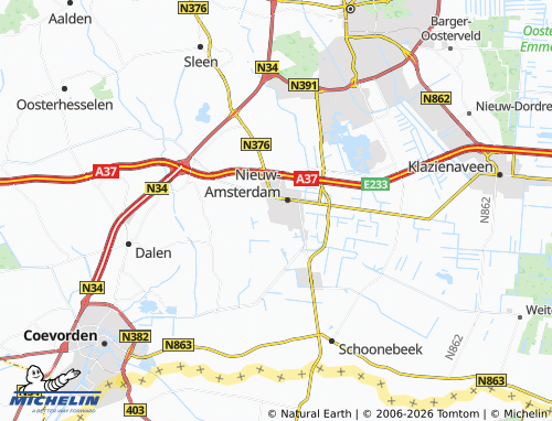 Carte MICHELIN Veenoord - ViaMichelin