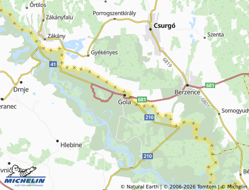 Mapa MICHELIN Gola - ViaMichelin