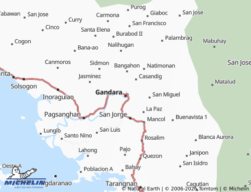 MICHELIN Gandara map - ViaMichelin
