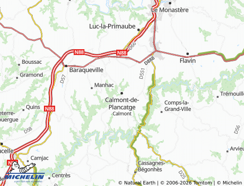 Mappa MICHELIN Calmont - ViaMichelin