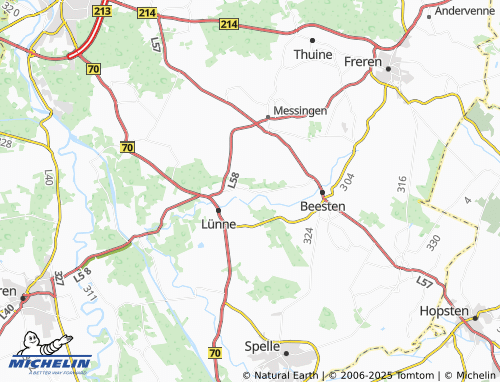 MICHELIN Blankemate map - ViaMichelin