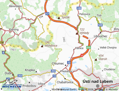 Mappa MICHELIN Zadní Telnice - ViaMichelin