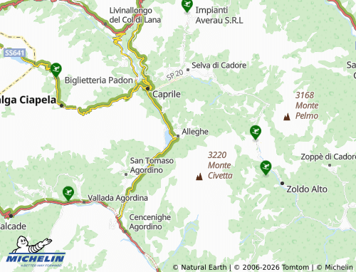Mapa MICHELIN Alleghe - ViaMichelin