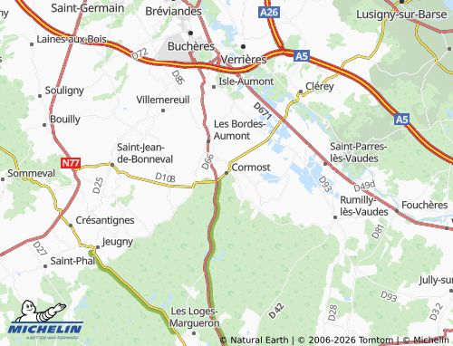 Mapa MICHELIN Cormost - ViaMichelin