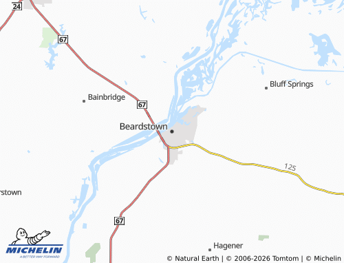 Carte MICHELIN Beardstown - ViaMichelin