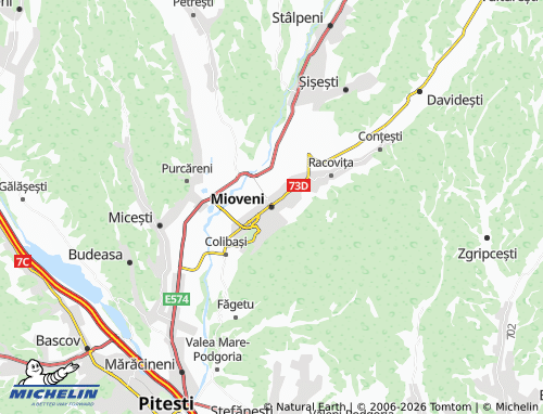 MICHELIN-Landkarte Mioveni - ViaMichelin
