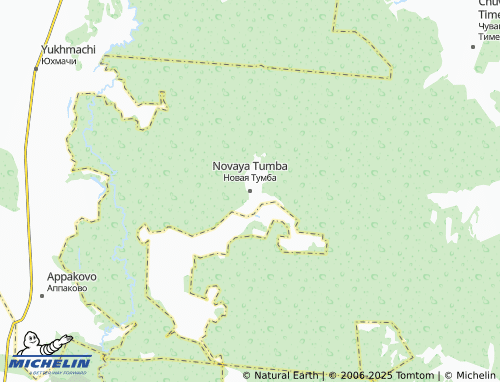 MICHELIN Novaya Tumba map - ViaMichelin