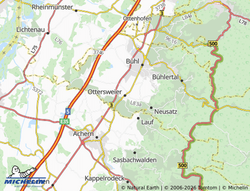 Mapa MICHELIN Ottersweier - ViaMichelin