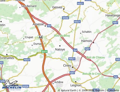 MICHELIN Natoye map - ViaMichelin