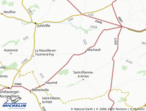 Carte MICHELIN Cauroy - ViaMichelin
