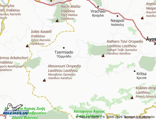MICHELIN Mesa Lasithakion map - ViaMichelin